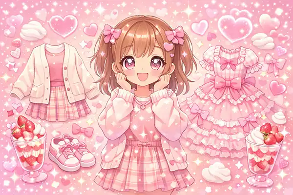 「恋色パフェ体験コース」の写真