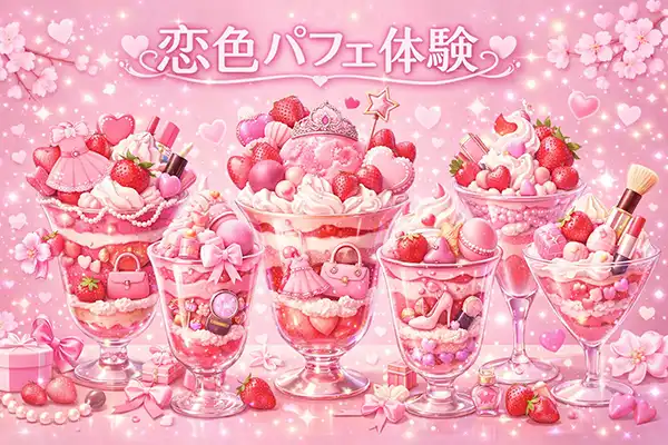 2026年4月・5月イベント　選んで、混ぜて、ときめく体験。　「恋色パフェ体験コース」